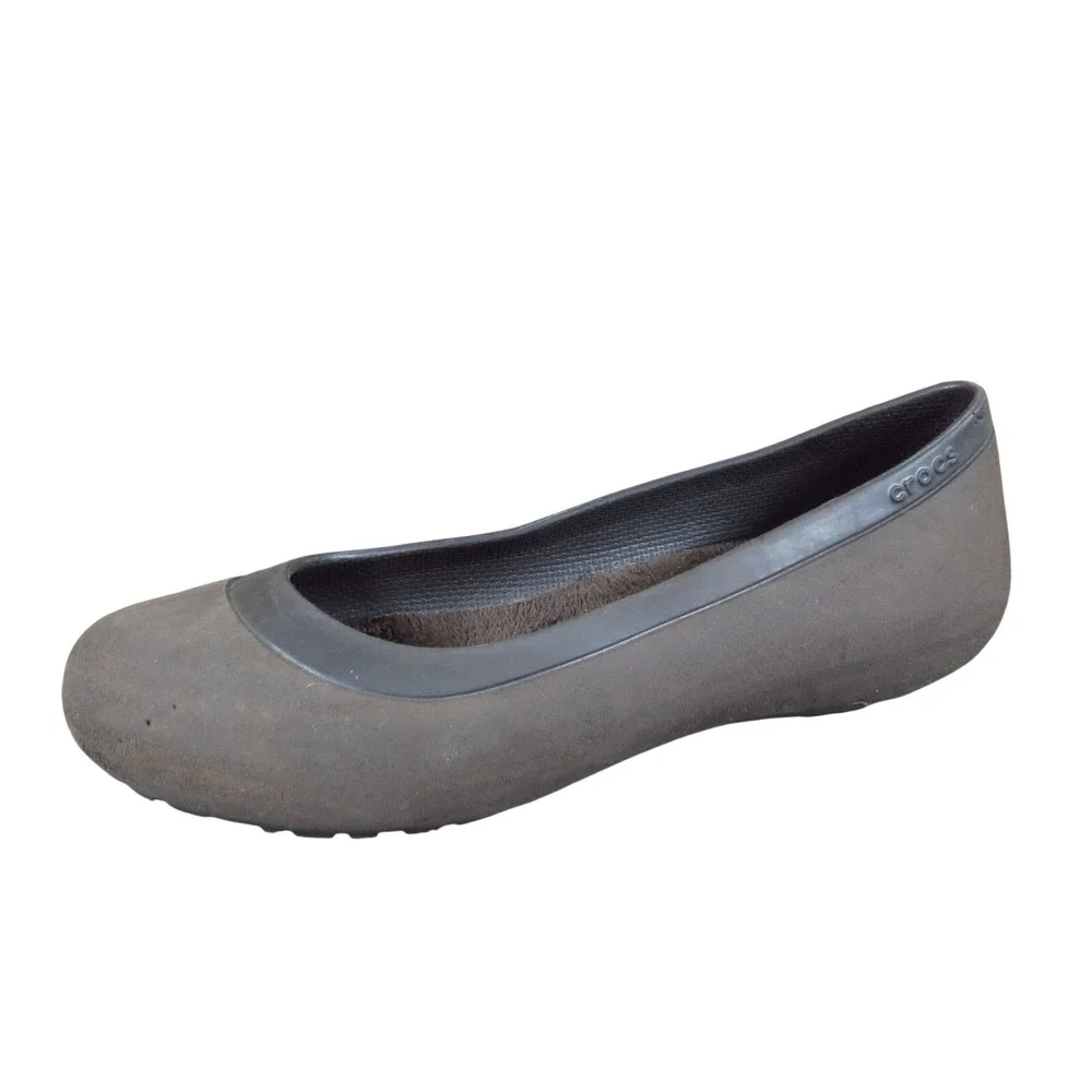 Crocs Mammoth Women Flat Shoe Size 9 Casual Winter Comfort Brown Croslite‎